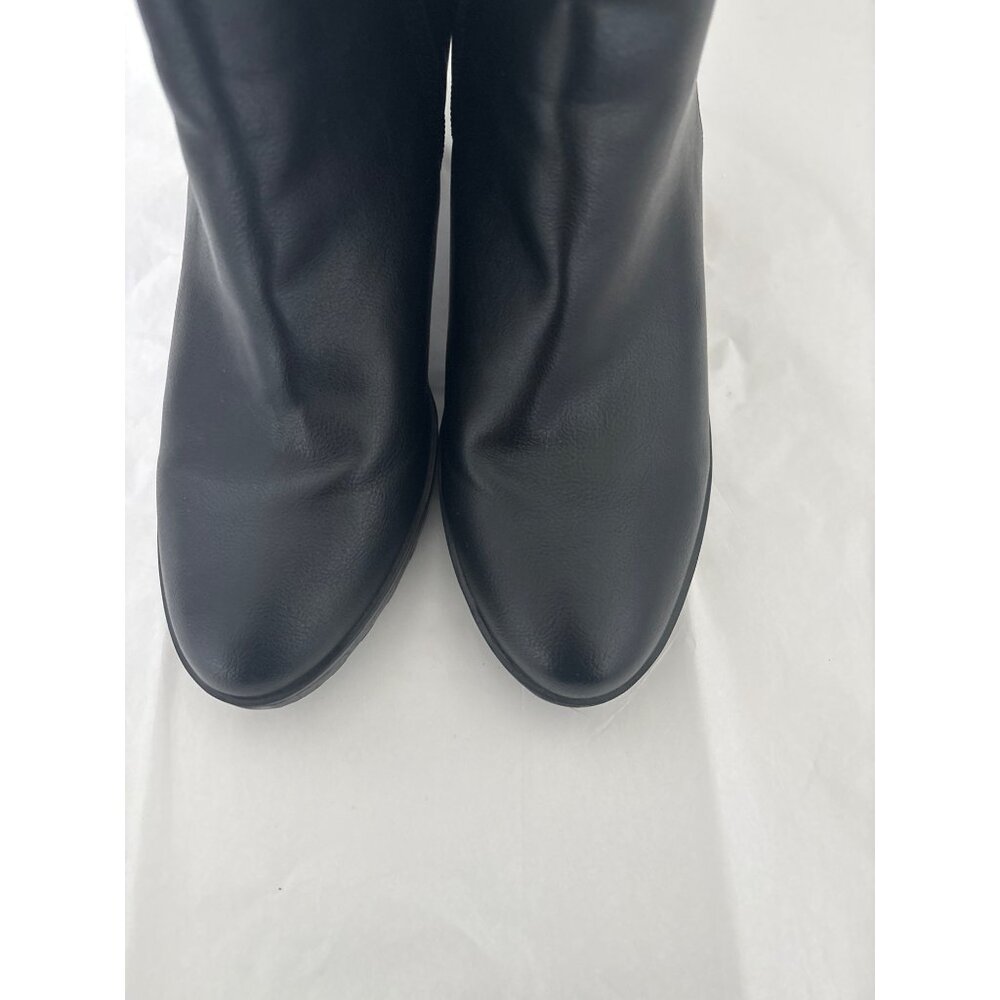 Kelly & Katie Boots Size 11 Black Ankle Office Chic Block Heel Booties Corp Core - Picture 4 of 15